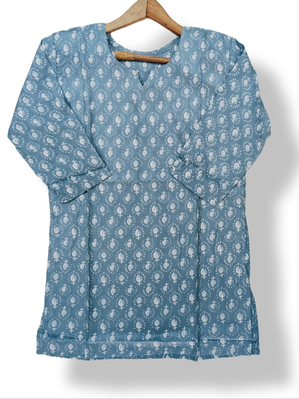 PRINTED RAYON SHORT KURTI